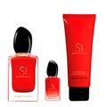 Giorgio Armani Coffret Sì Passione Kit - Perfume Feminino Eau de Parfum + Miniatura + Loção Corporal Kit
