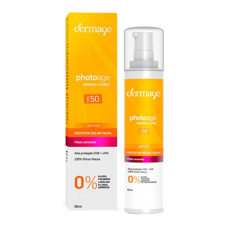 Protetor-Solar-Facial-Dermage-Photoage-Mineral-Fluido-Sem-Cor-FPS-50-50ml--2