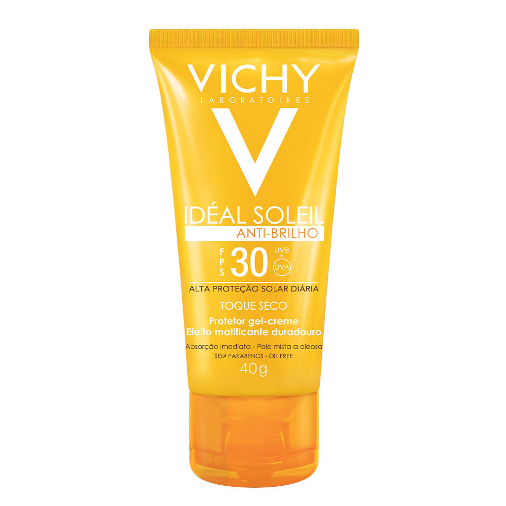 Protetor Solar Facial Vichy - Idéal Soleil Toque Seco FPS30