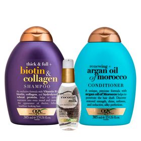 ogx-argan-oil-coconut-milk-e-biotinn-colagen-kit-shampoo-condicionador-serum