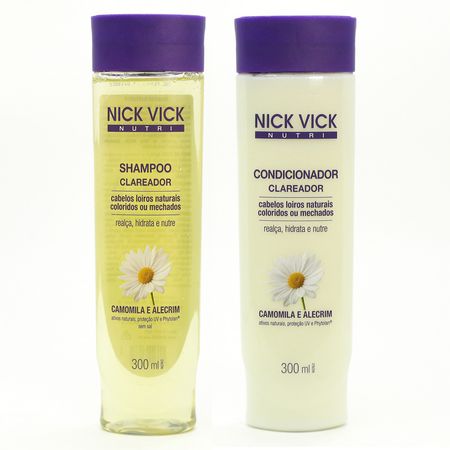 Kit Shampoo + Condicionador Nick & Vick Nutri-Hair Clareador - nenhuma