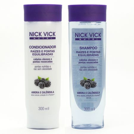 Kit Shampoo + Condicionador Nick & Vick Nutri-Hair Raízes e Pontas Equilibradas...