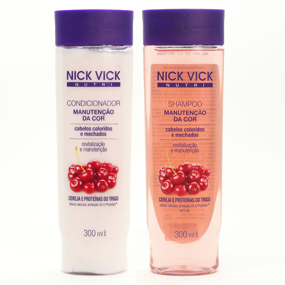 Kit Shampoo + Condicionador Nick & Vick Nutri-Hair Manutenção da Cor