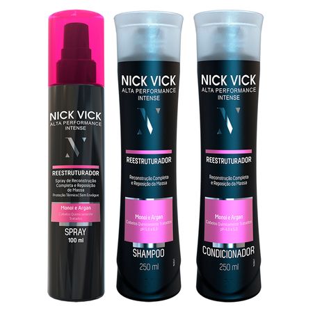 Kit Shampoo + Condicionador + Máscara Capilar Nick & Vick Pro-Hair...