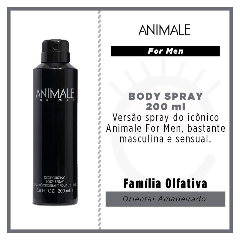 Spray Animale for Men Animale para o Corpo - Época Cosméticos