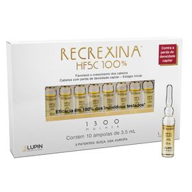 Recrexina-HFSC-100--1300-Mulher-Kit---10-Ampolas-de-Tratamento-Antiqueda