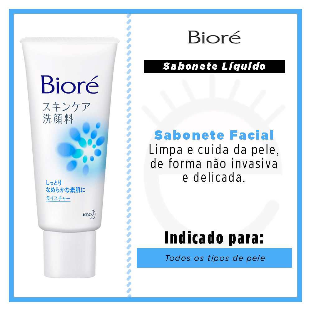 Sabonete Líquido Facial Bioré - Sabonete De Limpeza Facial