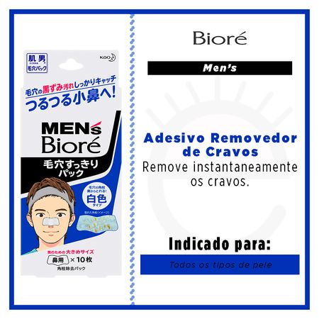 Adesivo-para-remoção-de-cravos--Bioré-Pore-Cleansing-Stips-Mens-Branco-10Un--2