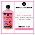 Álcool em gel Lola Cosmetics – Gel Antisséptico Limão e Rosas 210g