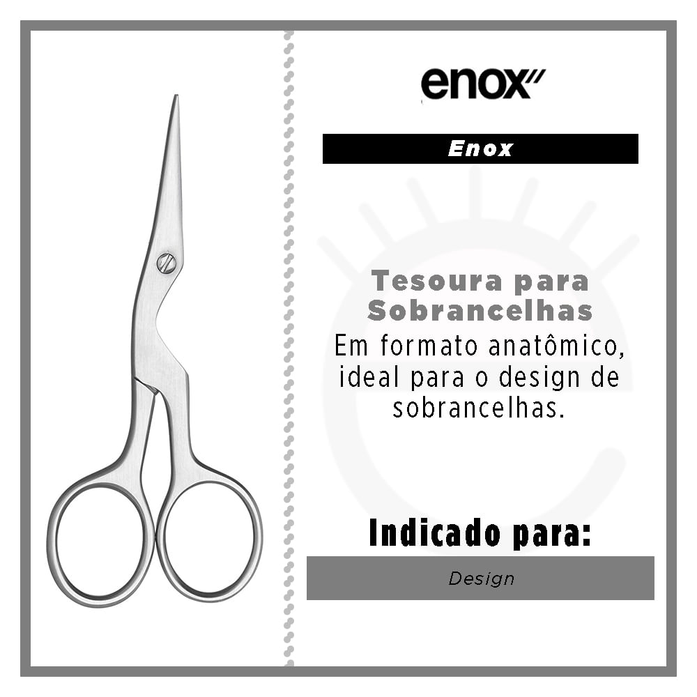 Tesoura para Design de Sobrancelhas Enox