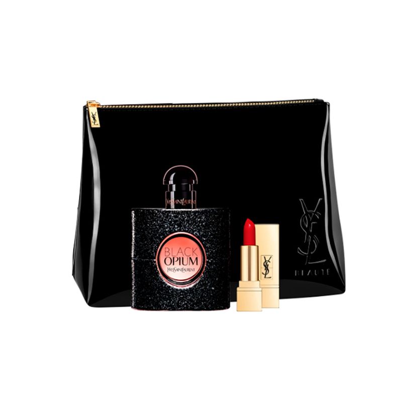 Kit Yves Saint Laurent Black Opium - Perfume Feminino EDP + Batom