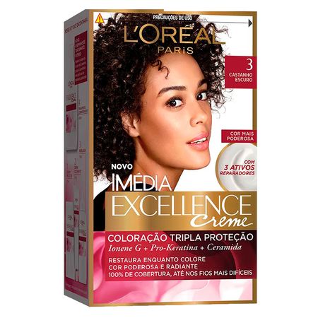 L'Oréal-Paris-Coloração-Imédia-Excellence--3-Cast.-Escuro-Kit---2-Unidades-Kit--2