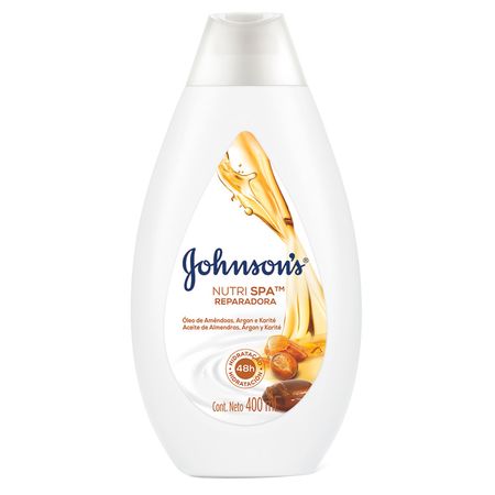 Hidratante-Nutri-Spa-Reparadora-Johnson's-Soft-Óleo-de-Amendoas,-Argan-e-Karité-400ml--1