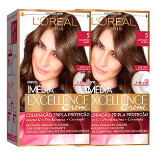 L'Oréal Paris Coloração Imédia Excellence 5 Cast. Claro Kit - 2 Unidades