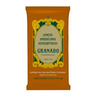 Lenços Umedecidos Granado – Lenços Umedecidos Antissépticos - 20Un Menor preço em Lenços Umedecidos Granado – Lenços Umedecidos Antissépticos - 20Un
