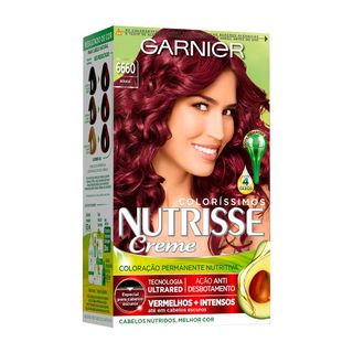 Coloração Nutrisse Coloríssimo Garnier 6660 Rouge - Vermelho Menor preço em Coloração Nutrisse Coloríssimo Garnier 6660 Rouge - Vermelho