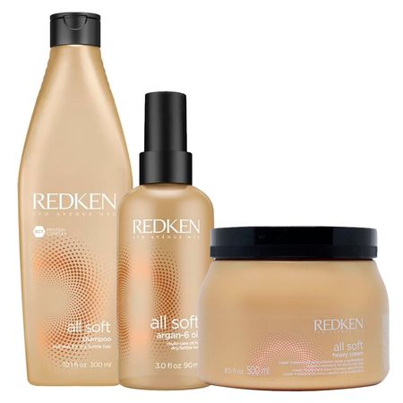 Redken All Soft Kit - Shampoo + Óleo + Máscara de Tratamento - nenhuma