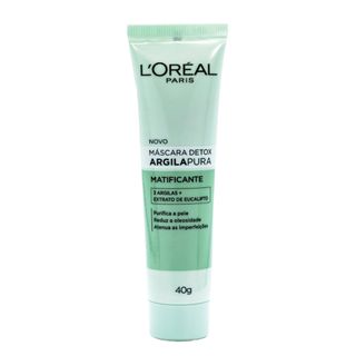 Máscara Facial L'Oréal Paris - Detox Argila Pura Matificante - 40g Menor preço em Máscara Facial L'Oréal Paris - Detox Argila Pura Matificante - 40g
