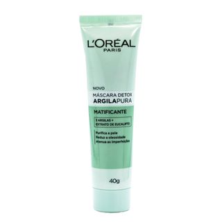 Menor preço em Máscara Facial L'Oréal Paris - Detox Argila Pura Matificante - 40g