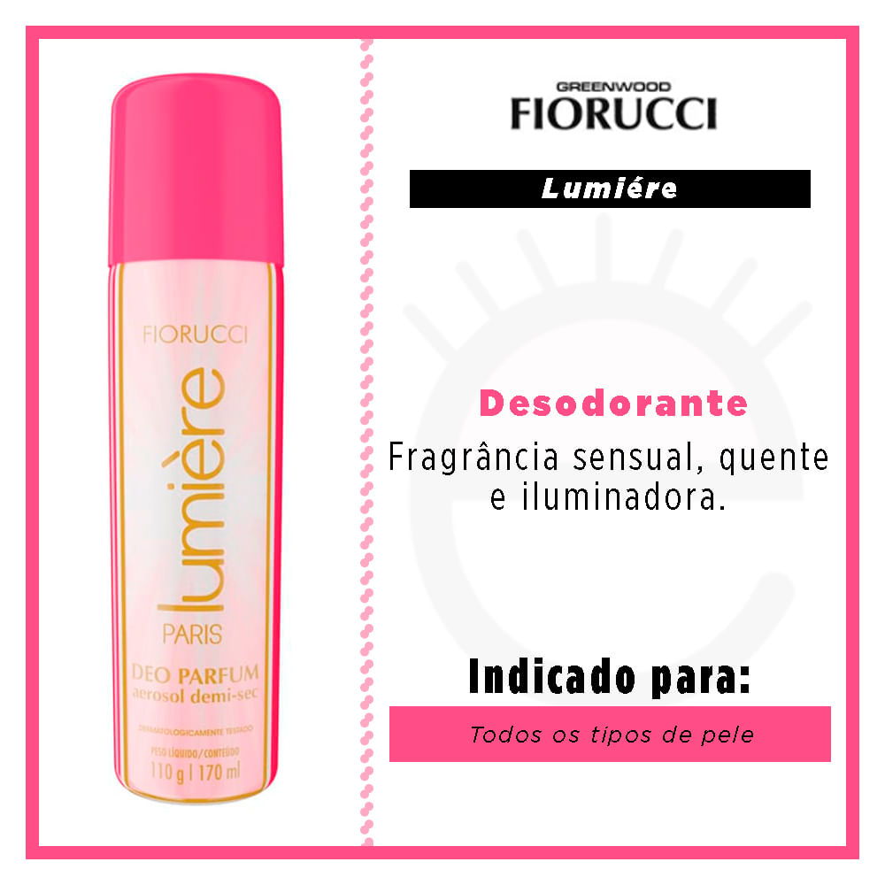 Desodorante Aerosol Fiorucci Feminino – Lumière