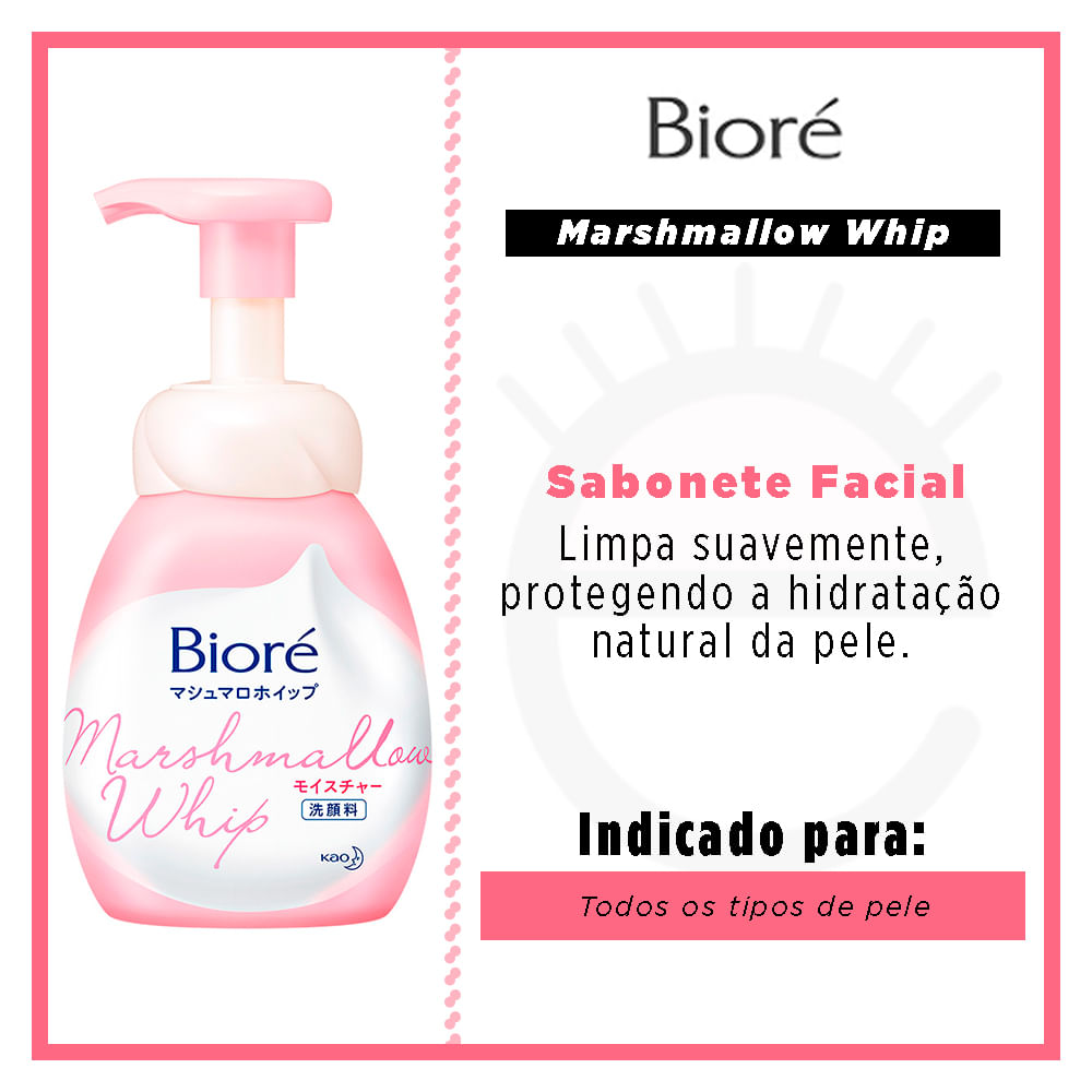 Sabonete Facial Bioré - Marshmallow Limpeza Facial Moist