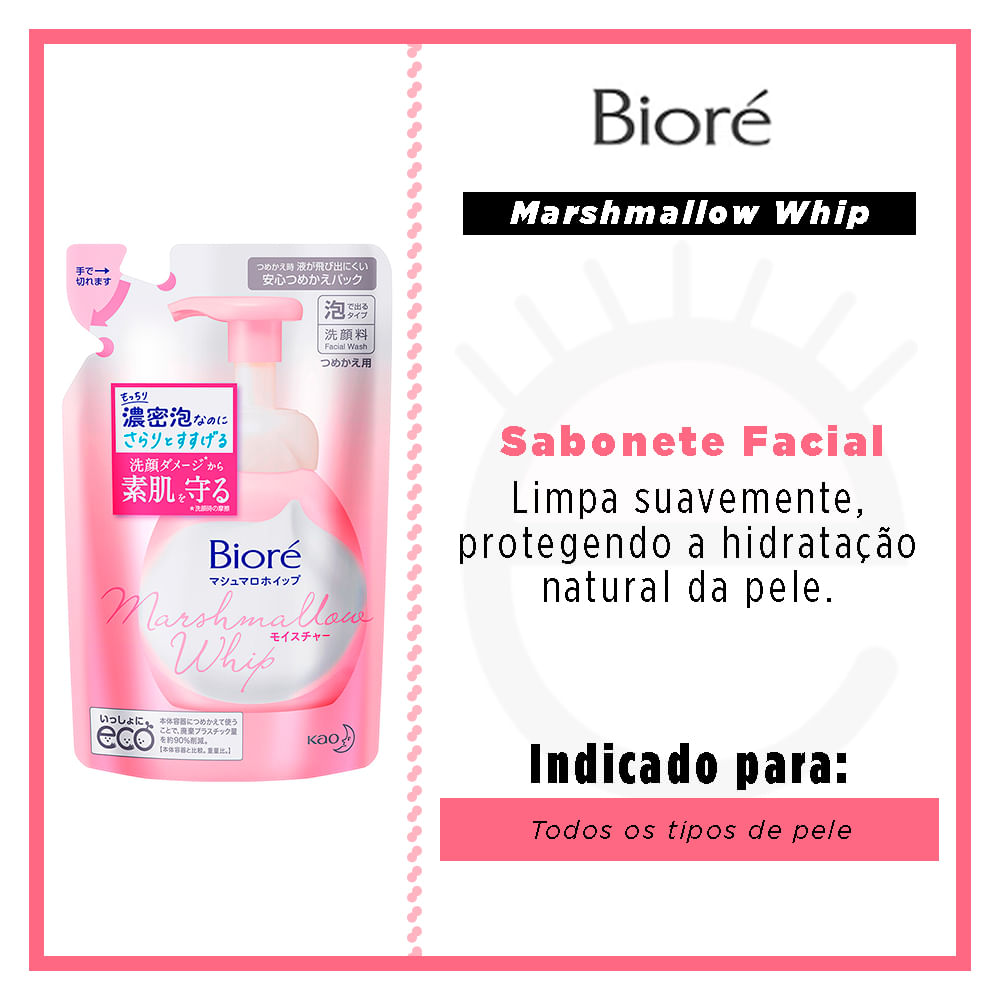 Sabonete Facial Bioré - Marshmallow Limpeza Facial Moist Refil