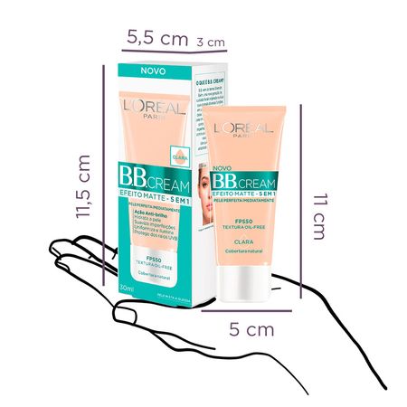 Base-BB-Cream-L'oréal-Paris---Efeito-Matte-Fps-50-Clara--5