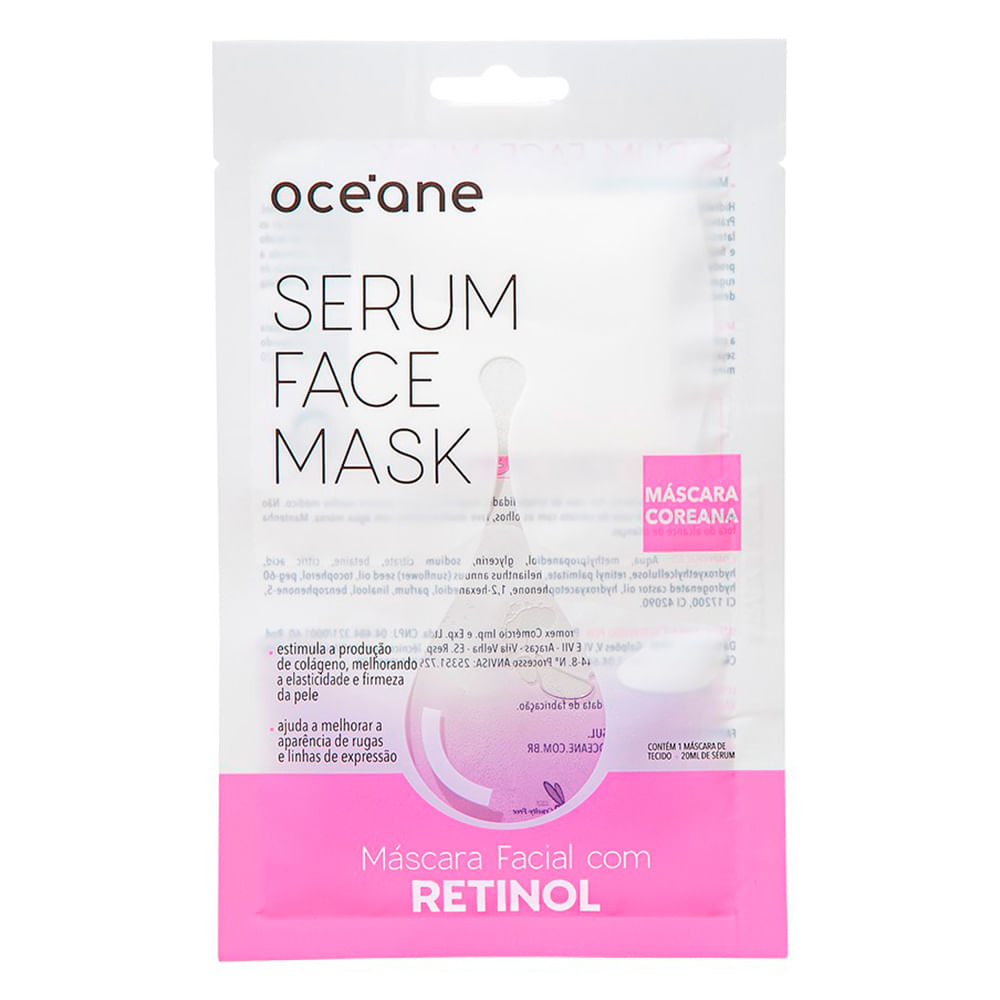 Máscara Facial Océane - Serum Face Mask Retinol - 1 Un