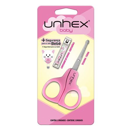 Merheje-Unhex-Baby-Kit-–-Tesoura-+-Cortador-de-Unhas-Infantil-Rosa-Kit--1