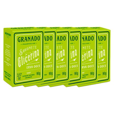 Granado Erva-Doce Kit  6 Sabonetes em Barra - nenhuma