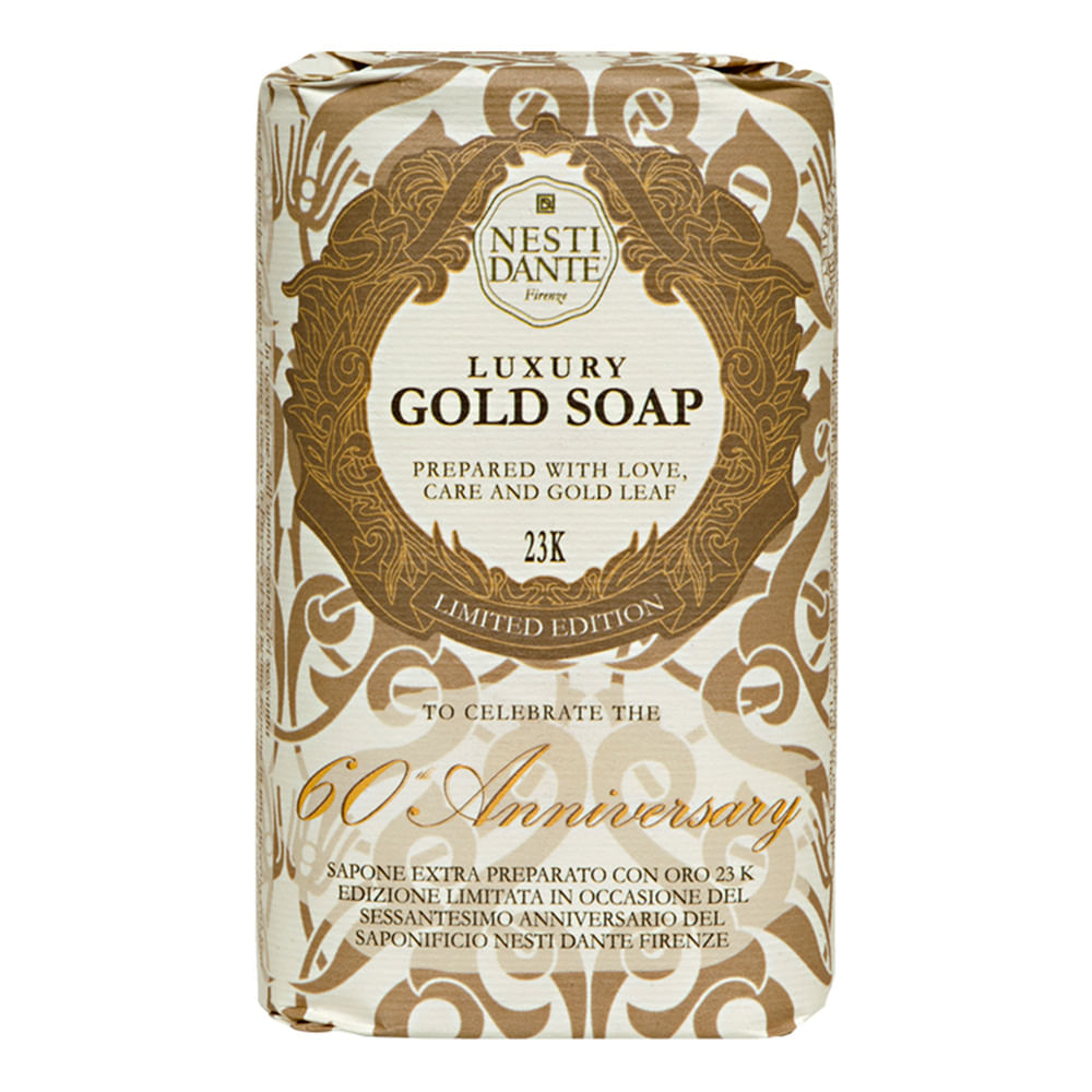 Luxury Gold Soap 60 Aniversary Nesti Dante - Sabonete Em Barra