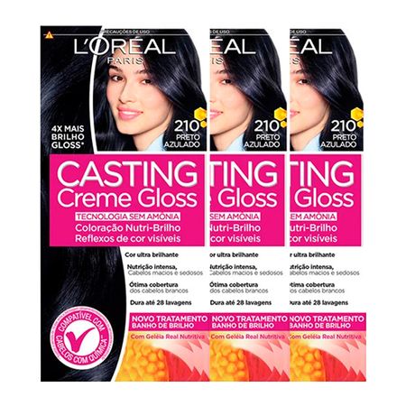 L'Oréal-Paris-Coloração-Casting-Creme-Gloss-Kit---210-Preto-Azulado-Kit--1