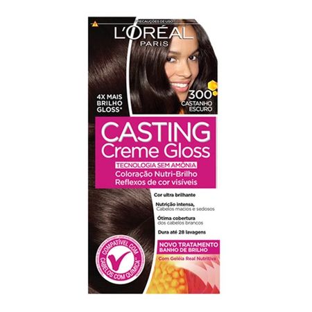 L'Oréal-Paris-Coloração-Casting-Creme-Gloss-Kit---300-Castanho-Escuro-Kit--2