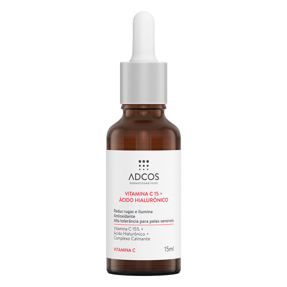 Sérum Facial Adcos - Vitamina C 15 + Ácido Hialurônico - 15ml