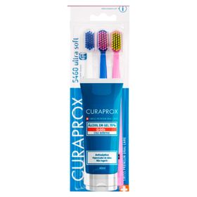 curaprox-5460-ultrasoft-kit-escovas-de-dente-alcool-em-gel