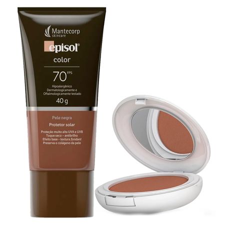 Episol-Mantecorp-Skincare-Pele-Negra-Kit---Pó-Compacto-FPS50-+-Protetor-Solar-FPS70-Kit--1