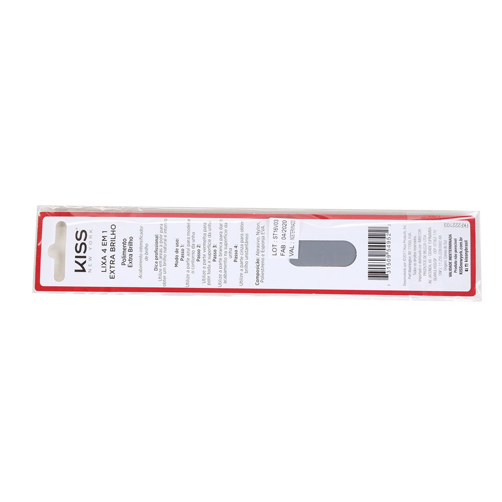 Lixa de Unhas Kiss New York – Lixa 4 em 1 Extra Brilho