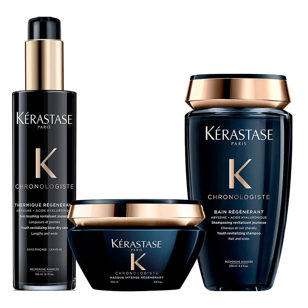 Kérastase Chronologiste Regenerant Kit - Shampoo + Máscara + Leave-In