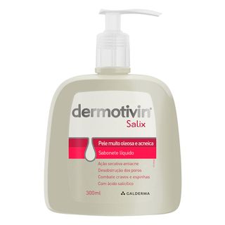 Sabonete Líquido Facial para Pele Muito Oleosa e Acneica Dermotivin Salix