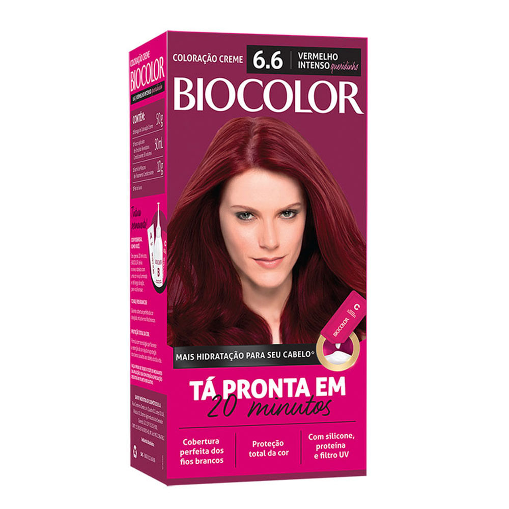 Coloração Biocolor Mini Kit - Tons Vermelhos - 6.6 Vermelho Intenso