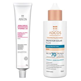 adcos-derma-complex-vitamina-c-20-fluid-shield-protection-kit-anti-idade-protetor-solar-beige