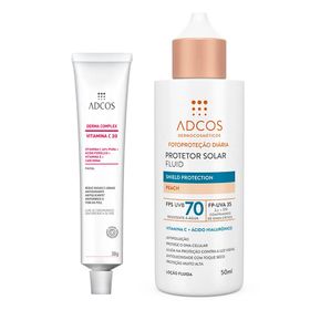 adcos-derma-complex-vitamina-c-20-fluid-shield-protection-kit-anti-idade-protetor-solar-peach