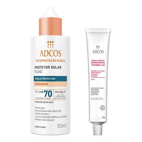 adcos-derma-complex-vitamina-c-20-fps-70-fluid-tonalizante-kit-anti-idade-protetor-solar