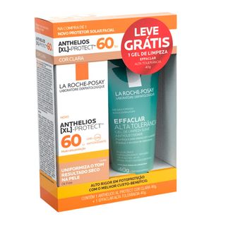La Roche Posay Protetor Solar Facial Kit Promocional - Anthelios Fps 60 Cor Clara + Effaclar Alta Tolerância Gel de Limpeza Menor preço em La Roche Posay Protetor Solar Facial Kit Promocional - Anthelios Fps 60 Cor Clara + Effaclar Alta Tolerância Gel de Limpeza