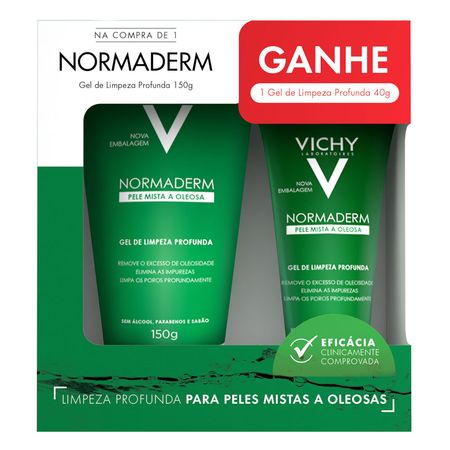 Vichy-Normaderm-Kit---Limpeza-Profunda-150g-+-Gel-de-Limpeza-40g-Kit--1