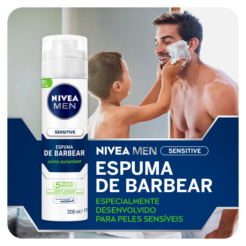 NIVEA MEN Espuma de Barbear Sensitive