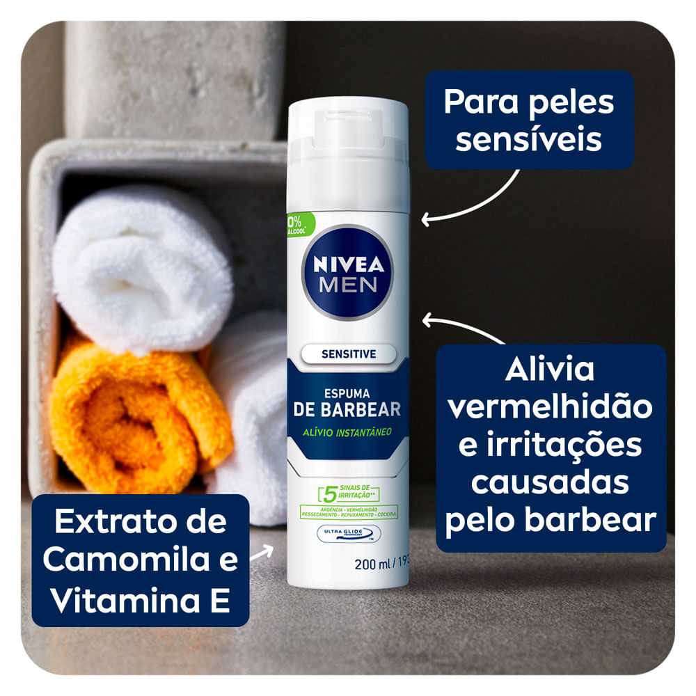 NIVEA MEN Espuma de Barbear Sensitive