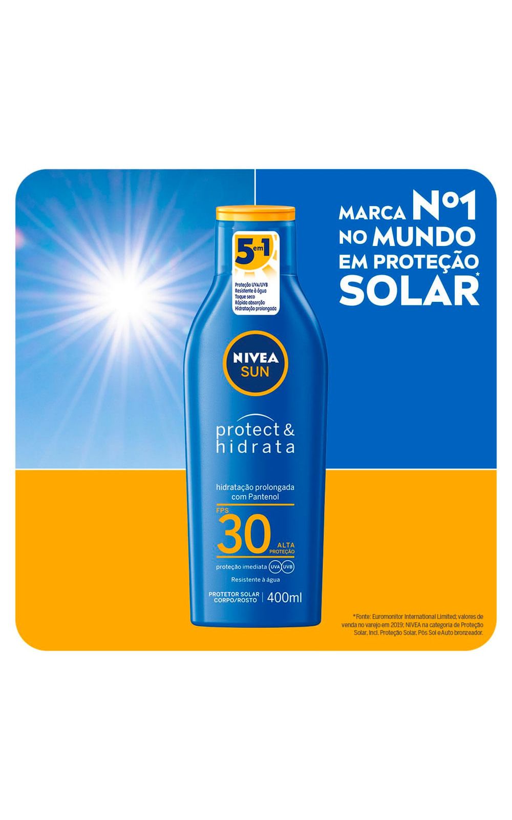 Foto 6 - Protetor Solar NIVEA Sun Protect & Hidrata FPS30 - 400ml