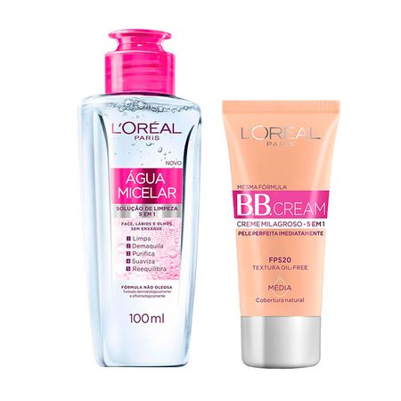 L'Oréal-Paris-Kit-Skin-Care---Água-Micelar-+-BB-Cream-Médio-Kit--1