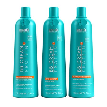 Richée-Professional-BB-Cream-Protein-Kit-–-Shampoo-+-Ativo-+-Máscara-Kit--1